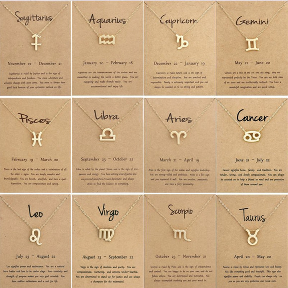 2/$30 Astrology Necklace Leo Gold Tone Constellation Necklace Gift Simple Golden - Picture 4 of 6